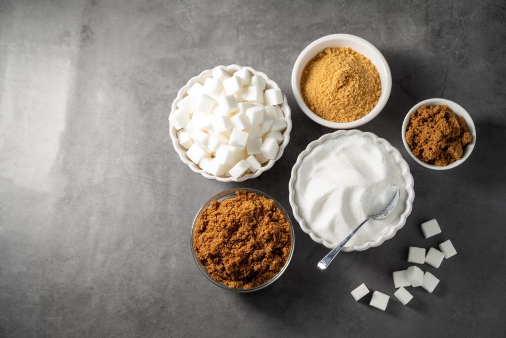 Different,Type,Of,Sugar.,Light,Brown,,Dark,Brown,And,White High glycemic foods raise blood sugar levels